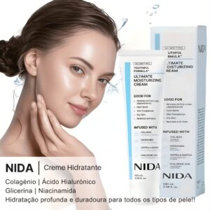 Nida: Creme hidratante com ácido hialurónico e glicerina
